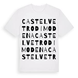 Castelvetro di Modena ordlek t-shirt – ekologisk bomull t-shirt från Pinshirt