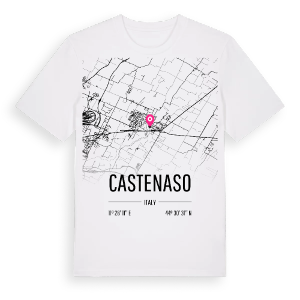 Castenaso karta t-shirt – ekologisk bomull t-shirt från Pinshirt