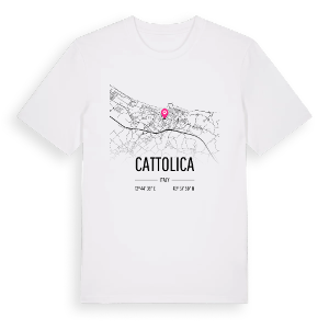 Cattolica karta t-shirt – ekologisk bomull t-shirt från Pinshirt