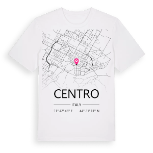 Centro karta t-shirt – ekologisk bomull t-shirt från Pinshirt