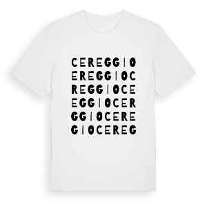 Cereggio ordlek t-shirt – ekologisk bomull t-shirt från Pinshirt