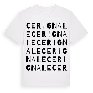 Cerignale ordlek t-shirt – ekologisk bomull t-shirt från Pinshirt
