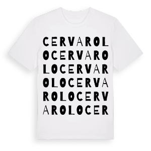 Cervarolo ordlek t-shirt – ekologisk bomull t-shirt från Pinshirt