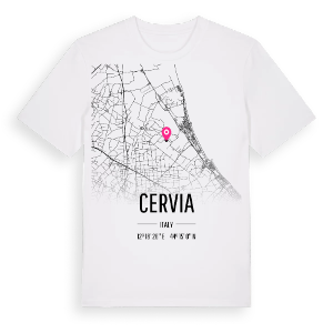 Cervia karta t-shirt – ekologisk bomull t-shirt från Pinshirt