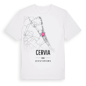 Cervia karta t-shirt – ekologisk bomull t-shirt från Pinshirt