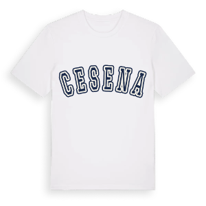 Cesena college t-shirt – ekologisk bomull t-shirt från Pinshirt