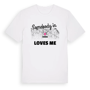 Någon i Cesena älskar mig t-shirt – ekologisk bomull t-shirt från Pinshirt