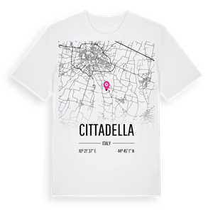 Cittadella karta t-shirt – ekologisk bomull t-shirt från Pinshirt