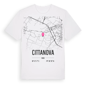 Cittanova karta t-shirt – ekologisk bomull t-shirt från Pinshirt