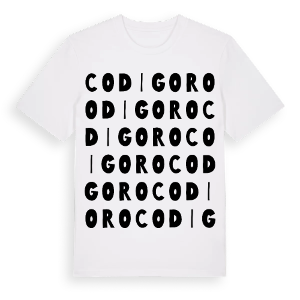 Codigoro ordlek t-shirt – ekologisk bomull t-shirt från Pinshirt