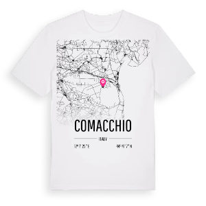Comacchio karta t-shirt – ekologisk bomull t-shirt från Pinshirt