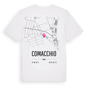 Comacchio karta t-shirt – ekologisk bomull t-shirt från Pinshirt