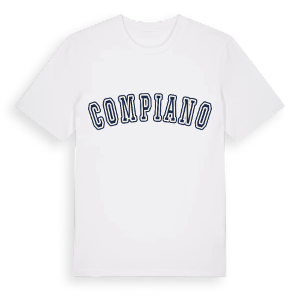 Compiano college t-shirt – ekologisk bomull t-shirt från Pinshirt