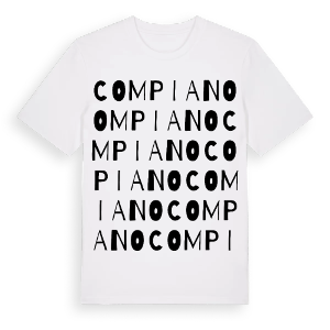 Compiano ordlek t-shirt – ekologisk bomull t-shirt från Pinshirt