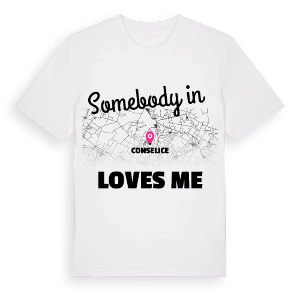Någon i Conselice älskar mig t-shirt – ekologisk bomull t-shirt från Pinshirt