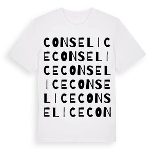 Conselice ordlek t-shirt – ekologisk bomull t-shirt från Pinshirt