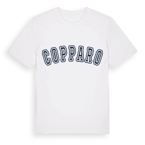 Copparo college t-shirt – ekologisk bomull t-shirt från Pinshirt