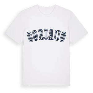 Coriano college t-shirt – ekologisk bomull t-shirt från Pinshirt