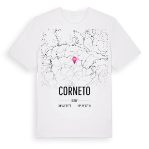 Corneto karta t-shirt – ekologisk bomull t-shirt från Pinshirt