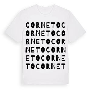 Corneto ordlek t-shirt – ekologisk bomull t-shirt från Pinshirt