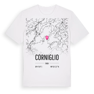 Corniglio karta t-shirt – ekologisk bomull t-shirt från Pinshirt