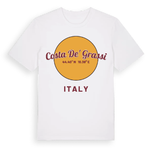 Costa de' Grassi cirkel t-shirt – ekologisk bomull t-shirt från Pinshirt