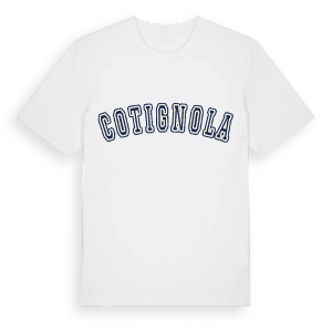 Cotignola college t-shirt – ekologisk bomull t-shirt från Pinshirt