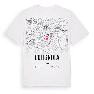 Cotignola karta t-shirt – ekologisk bomull t-shirt från Pinshirt