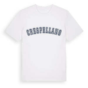 Crespellano college t-shirt – ekologisk bomull t-shirt från Pinshirt