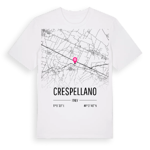 Crespellano karta t-shirt – ekologisk bomull t-shirt från Pinshirt