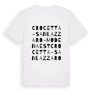 Crocetta-San Lazzaro-Modena Est ordlek t-shirt – ekologisk bomull t-shirt från Pinshirt