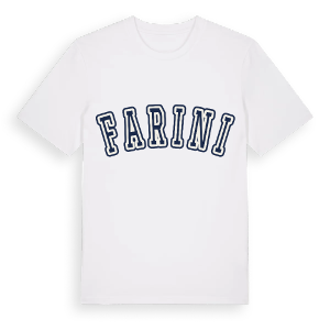 Farini college t-shirt – ekologisk bomull t-shirt från Pinshirt