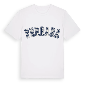 Ferrara college t-shirt – ekologisk bomull t-shirt från Pinshirt