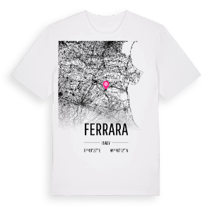 Ferrara karta t-shirt – ekologisk bomull t-shirt från Pinshirt