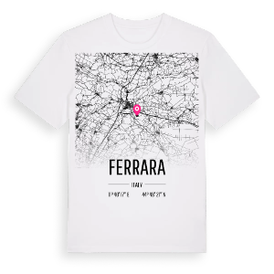 Ferrara karta t-shirt – ekologisk bomull t-shirt från Pinshirt