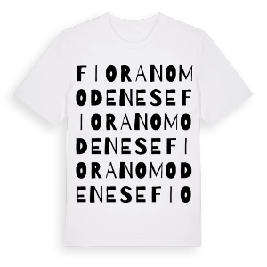 Fiorano Modenese ordlek t-shirt – ekologisk bomull t-shirt från Pinshirt