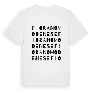 Fiorano Modenese ordlek t-shirt – ekologisk bomull t-shirt från Pinshirt