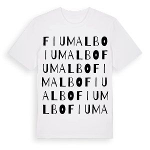 Fiumalbo ordlek t-shirt – ekologisk bomull t-shirt från Pinshirt