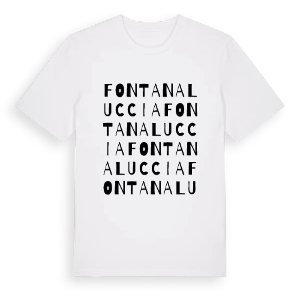 Fontanaluccia ordlek t-shirt – ekologisk bomull t-shirt från Pinshirt