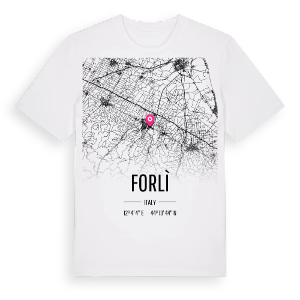 Forlì karta t-shirt – ekologisk bomull t-shirt från Pinshirt