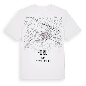 Forlì karta t-shirt – ekologisk bomull t-shirt från Pinshirt