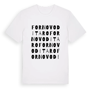 Fornovo di Taro ordlek t-shirt – ekologisk bomull t-shirt från Pinshirt