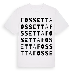 Fossetta ordlek t-shirt – ekologisk bomull t-shirt från Pinshirt