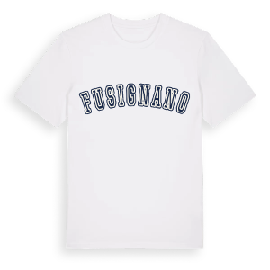 Fusignano college t-shirt – ekologisk bomull t-shirt från Pinshirt