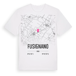 Fusignano karta t-shirt – ekologisk bomull t-shirt från Pinshirt