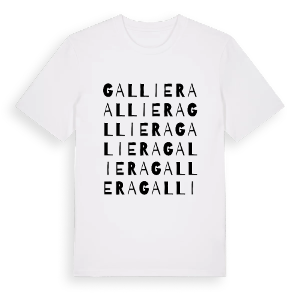 Galliera ordlek t-shirt – ekologisk bomull t-shirt från Pinshirt