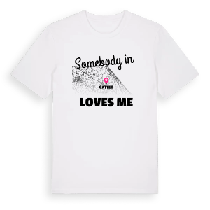 Någon i Gatteo älskar mig t-shirt – ekologisk bomull t-shirt från Pinshirt