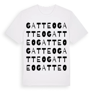 Gatteo ordlek t-shirt – ekologisk bomull t-shirt från Pinshirt