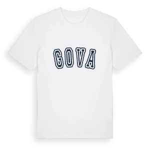Gova college t-shirt – ekologisk bomull t-shirt från Pinshirt