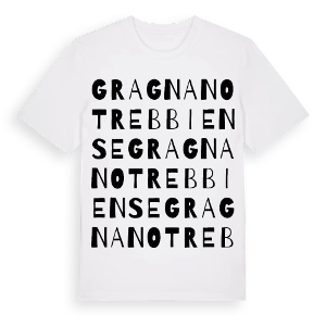 Gragnano Trebbiense ordlek t-shirt – ekologisk bomull t-shirt från Pinshirt